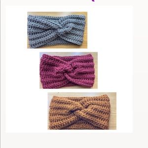Crochet handmade twisted earwarmers